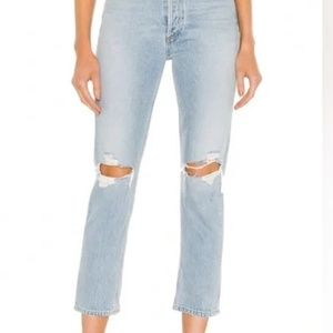 AGOLDE Riley Straight Crop Jeans, Clear Skies, 27